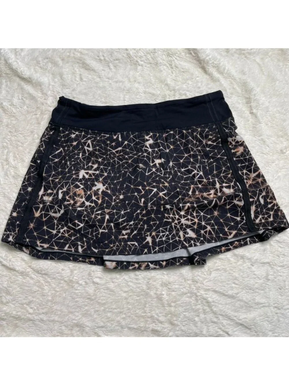Lululemon Pace Rival Skirt II Sugar Crush Multi Black Tennis Golf Skort Size 6